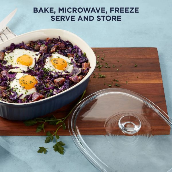 Corelle Dinnerware- Lightweight French Colors 2.5-quart Oval Baking Dish, Navy Corelle Dinnerware- Lightweight French Colors 2.5-quart Oval Baking Dish, Navy