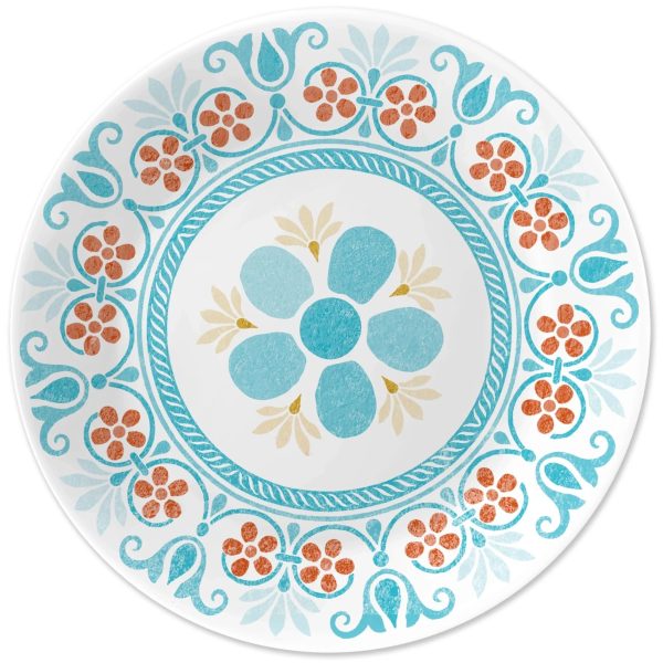 Corelle Dinnerware- Lightweight Global Collection Terracotta Dreams 6.75 Appetizer Plate