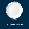 Corelle Dinnerware- Lightweight Caspian Lace 10.25 Dinner Plates, 6-pack