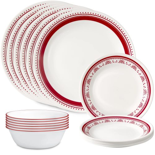 Corelle Dinnerware- Lightweight Sadie 18-piece Dinnerware Set, Service for 6