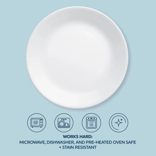 Corelle Dinnerware- Lightweight Winter Frost White 16-piece Mugless Dinnerware Set, Service for 4