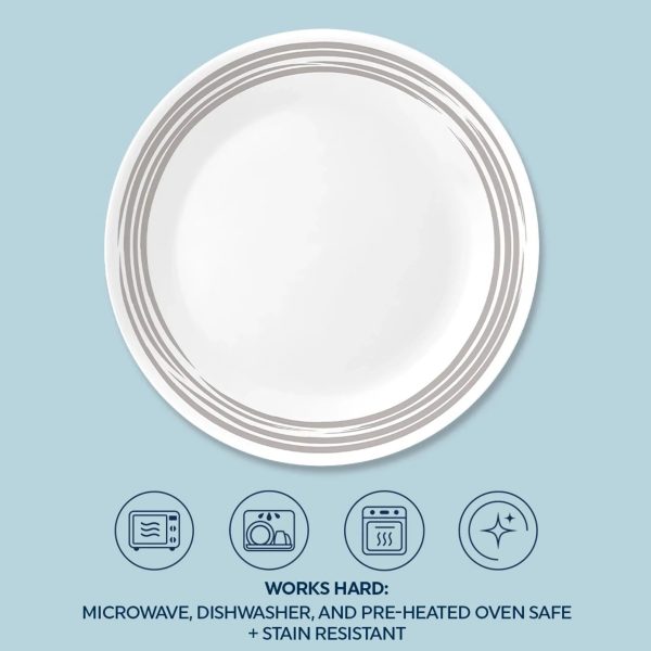 Corelle Dinnerware- Lightweight Brushed Silver 8.5 Salad Plate