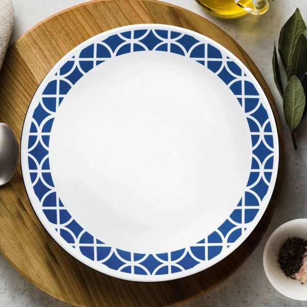 Corelle Dinnerware- Lightweight Cobalt Circles 16-piece Mugless Dinnerware Set, Service of 4 Corelle Dinnerware- Lightweight Cobalt Circles 12-piece Mugless Dinnerware Set, Service of 4