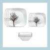 Corelle Dinnerware- Lightweight Timber Shadows 12-piece Dinnerware Set, Service for 4