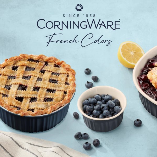 Corelle Dinnerware- Lightweight French Colors 12-piece Oval Bakeware Set, Navy