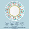 Corelle Dinnerware- Lightweight Global Collection Terracotta Dreams, 8.5″ Salad Plates, 6-pack