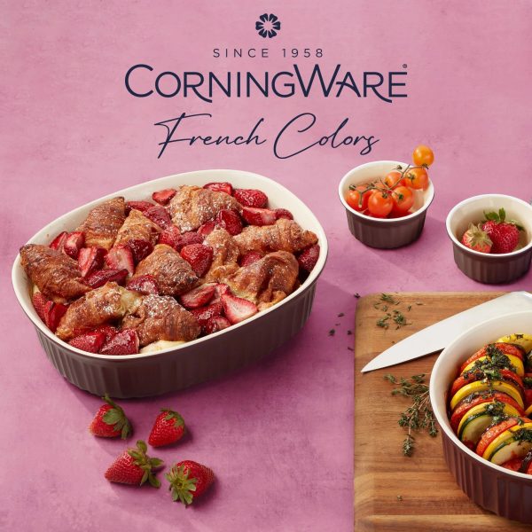 Corelle Dinnerware- Lightweight French Colors 10-piece Bakeware Set, Cabernet Corelle Dinnerware- Lightweight French Colors 10-piece Bakeware Set, Cabernet