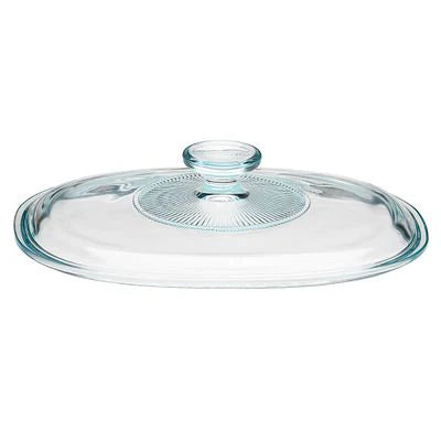 Corelle Dinnerware- Lightweight French White® Glass Lid for 1.5-quart Oval Baking Dish