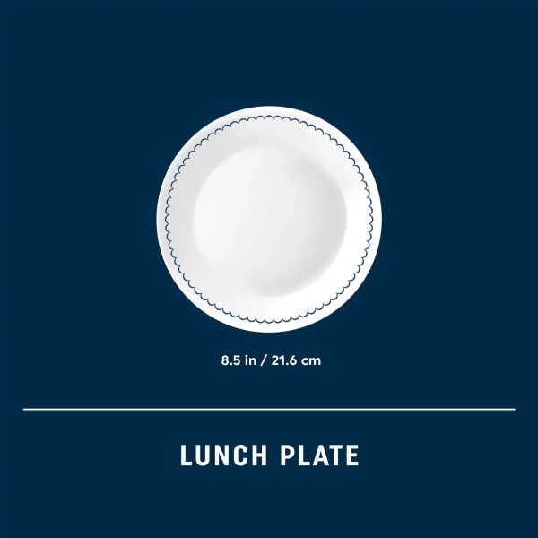 Corelle Dinnerware- Lightweight Caspian Lace 8.5 Salad Plate