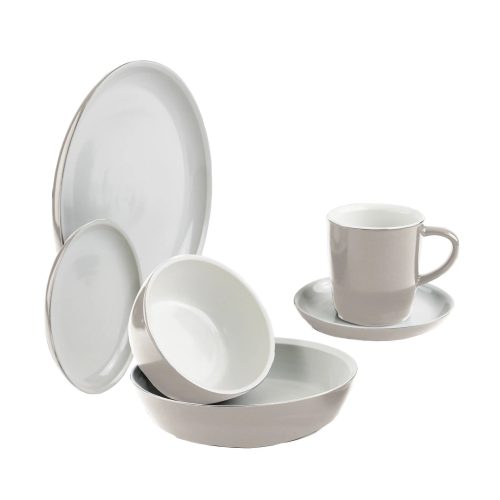 Corelle Dinnerware- Lightweight 6-piece Truffle Dinnerware Set , Service for 1