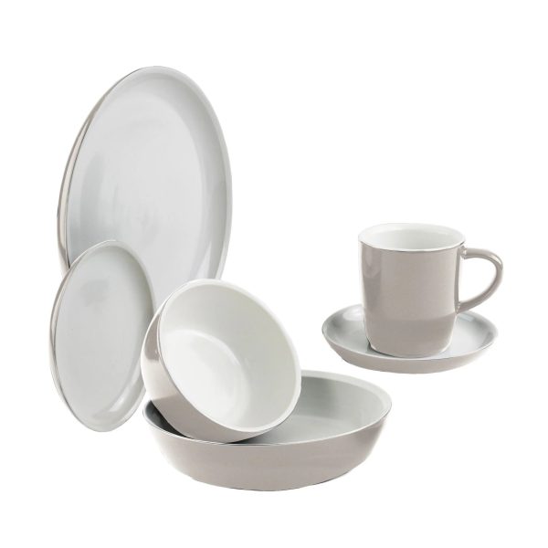 Corelle Dinnerware- Lightweight 6-piece Truffle Dinnerware Set , Service for 1