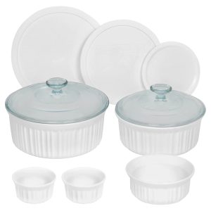 Corelle Dinnerware- Lightweight French White® 12-piece Bakeware Set