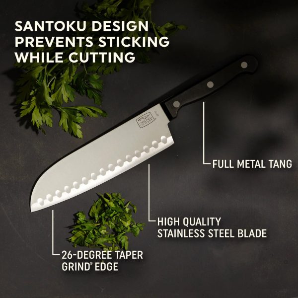 Corelle Dinnerware- Lightweight Essentials® 2-piece Santoku / Partoku Knife Set