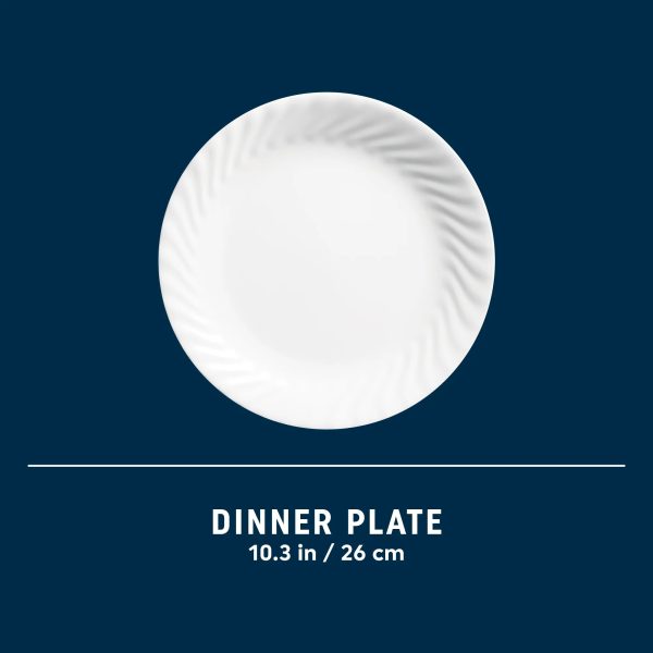 Corelle Dinnerware- Lightweight Enhancements 10.25 Glass Dinner Plate