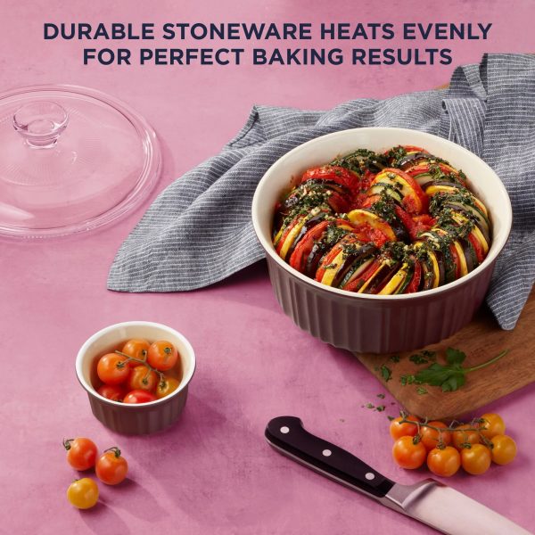 Corelle Dinnerware- Lightweight French Colors 12-piece Bakeware Set, Cabernet Corelle Dinnerware- Lightweight French Colors 12-piece Bakeware Set, Cabernet