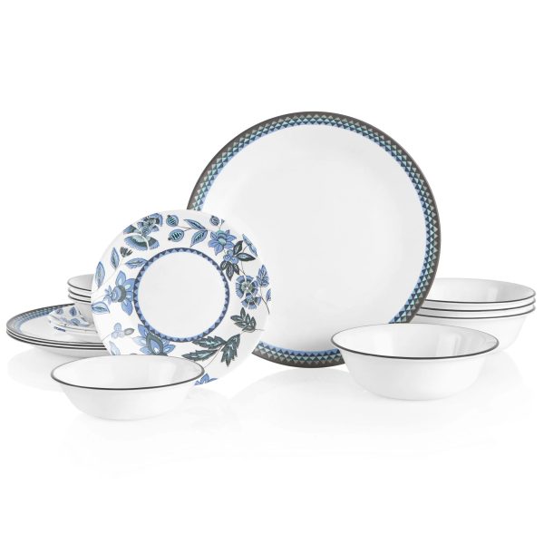 Corelle Dinnerware- Lightweight Veranda 16-piece Dinnerware Set, Service for 4