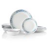 Corelle Dinnerware- Lightweight Ocean Blues 18-piece Dinnerware Set, Service for 6