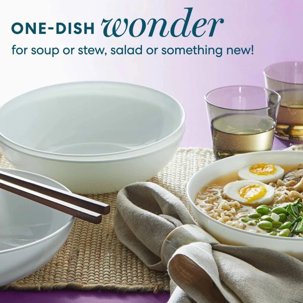 Corelle Dinnerware- Lightweight Winter Frost White 46-ounce Meal Bowl Corelle Dinnerware- Lightweight Winter Frost White 46-ounce Meal Bowl