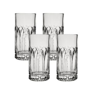 Corelle Dinnerware- Lightweight Traze PST Rocks Glasses (4-Pieces), 12-ounce, Dishwasher Safe