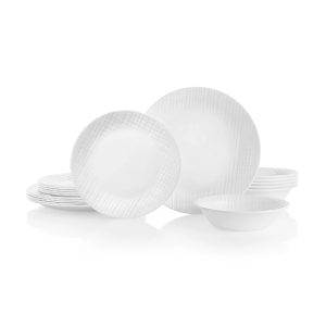 Corelle Dinnerware- Lightweight Linen Weave 8.5 Salad Plate