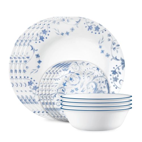 Corelle Dinnerware- Lightweight Darlington 12-piece Dinnerware Set, Service for 4 Corelle Dinnerware- Lightweight Artemis 12-piece Dinnerware Set, Service for 4