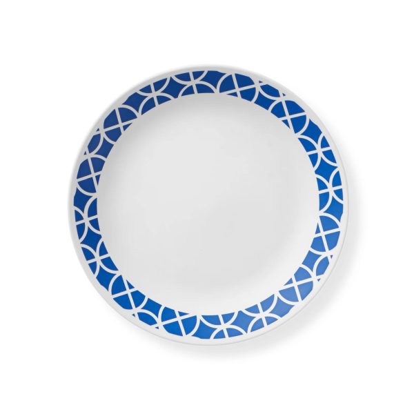 Corelle Dinnerware- Lightweight Cobalt Circles 10.25 Dinner Plate