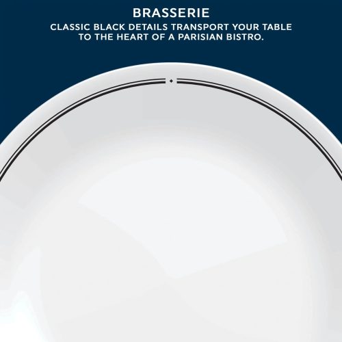 Corelle Dinnerware- Lightweight Brasserie 8.5 Salad Plate, 6-pack