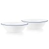 Corelle Dinnerware- Lightweight Brilliant Blue Banded 2-quart Serving Bowls, 2-pack