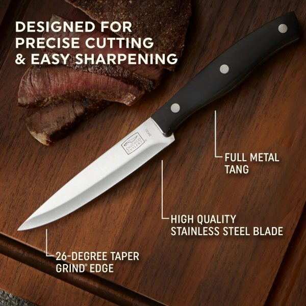 Corelle Dinnerware- Lightweight Ellsworth 4-piece Steak Knife Set