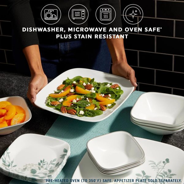 Corelle Dinnerware- Lightweight Amalie 16-piece Dinnerware Set, Service for 4