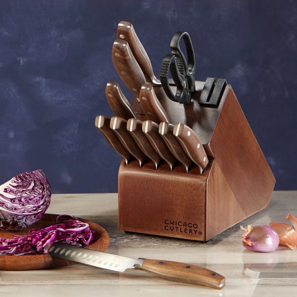 Corelle Dinnerware- Lightweight Signature Edge Walnut 13-piece Knife Block Set Corelle Dinnerware- Lightweight Signature Edge Walnut 13-piece Knife Block Set