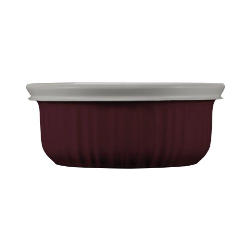 Corelle Dinnerware- Lightweight French Colors 16-ounce Baking Dish with Lid, Cabernet
