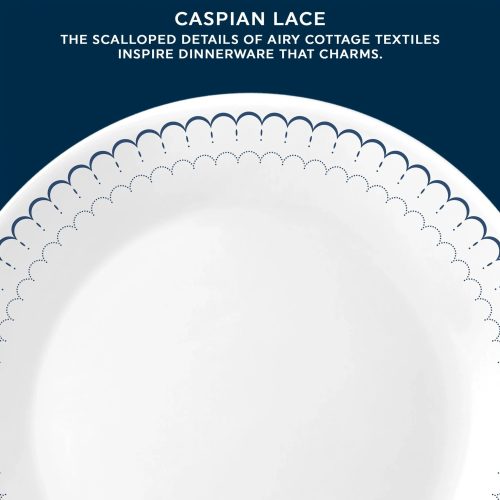 Corelle Dinnerware- Lightweight Caspian Lace 18-piece Dinnerware Set, Service for 6