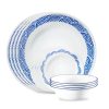 Corelle Dinnerware- Lightweight Rolling Waves 18-piece Dinnerware Set, Service for 6