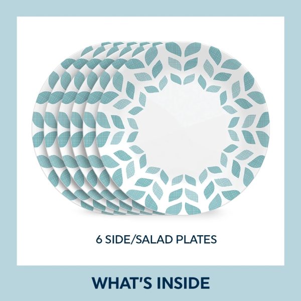 Corelle Dinnerware- Lightweight Global Collection Northern Pines 8.5 Salad Plates, 6-pack