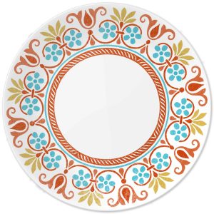 Corelle Dinnerware- Lightweight Global Collection Terracotta Dreams 10.25 Dinner Plate