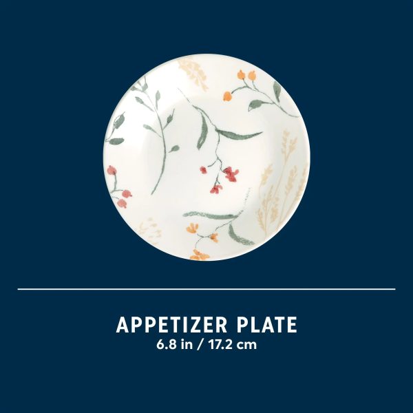 Corelle Dinnerware- Lightweight Wildflower Scatter 6.75 Appetizer Plate
