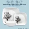 Corelle Dinnerware- Lightweight Timber Shadows 12-piece Dinnerware Set, Service for 4