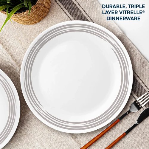 Corelle Dinnerware- Lightweight Brushed Silver 8.5 Salad Plate