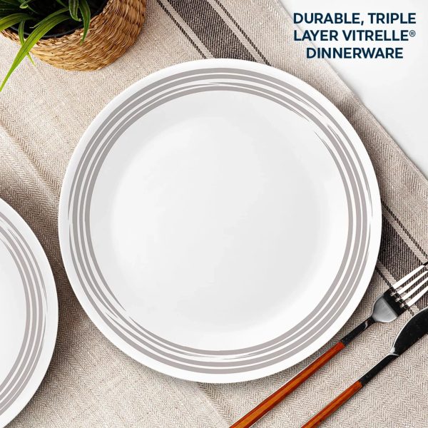 Corelle Dinnerware- Lightweight Brushed Silver 8.5 Salad Plate