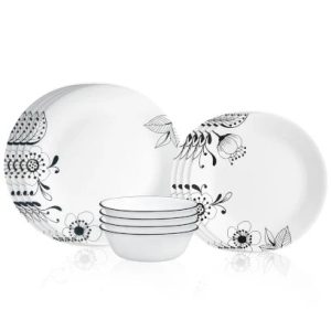 Corelle Dinnerware- Lightweight Inked Poppy 10.25 Dinner Plate