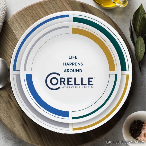 Corelle Dinnerware- Lightweight Color Block 8.5 Salad Plate