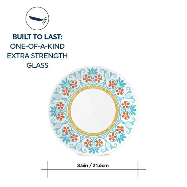 Corelle Dinnerware- Lightweight Global Collection Terracotta Dreams, 8.5″ Salad Plates, 6-pack