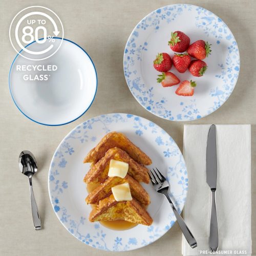 Corelle Dinnerware- Lightweight Modern Rounds 12pc Set, Service for 4