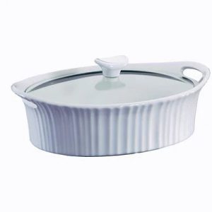 Corelle Dinnerware- Lightweight French White® 2.5-quart Oval Casserole Dish