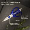 Corelle Dinnerware- Lightweight Chicago Cutlery 2-piece Kitchen Shears in Blueberry and Blue Frost Corelle Dinnerware- Lightweight Chicago Cutlery 2-piece Kitchen Shears in Blueberry and Blue Frost