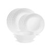 Corelle Dinnerware- Lightweight Linen Weave 12-piece Dinnerware Set, Service for4
