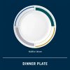 Corelle Dinnerware- Lightweight Color Block 10.25 Dinner Plate