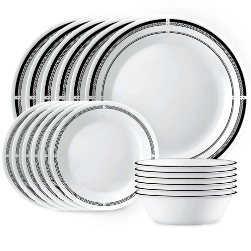 Corelle Dinnerware- Lightweight Brasserie 18-piece Dinnerware Set, Service for 6 Corelle Dinnerware- Lightweight Knox 18-piece Dinnerware Set, Service for 6