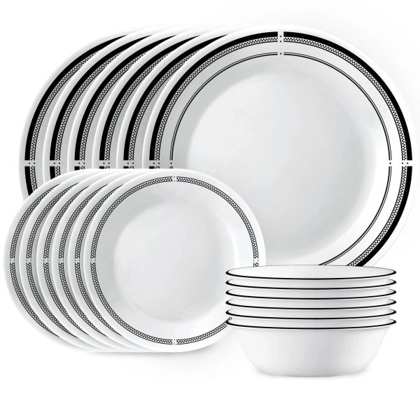 Corelle Dinnerware- Lightweight Brasserie 18-piece Dinnerware Set, Service for 6